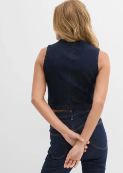 bonprix bonprix Chaleco vaquero Denim oscuro desgastado Best