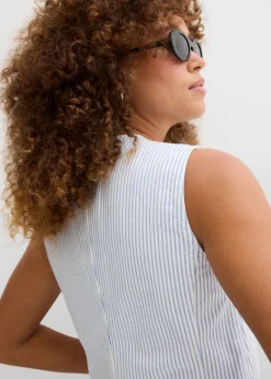 bonprix bonprix Chaleco vaquero a rayas blanco con rayas Discount