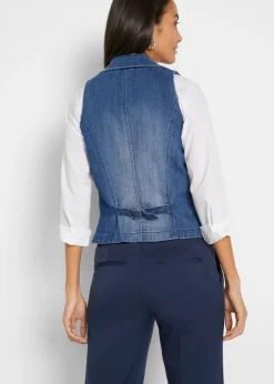 bonprix bonprix Chaleco vaquero elástico Azul vaquero Hot