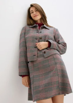 bonprix bonprix Chaqueta marrón-beige a cuadros Online