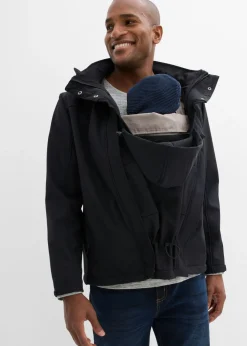 bonprix bonprix Chaqueta 3 en 1 con función de porteo en la parte delantera y trasera para hombres Negro Outlet