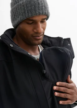 bonprix bonprix Chaqueta 3 en 1 con función de porteo en la parte delantera y trasera para hombres Negro Outlet