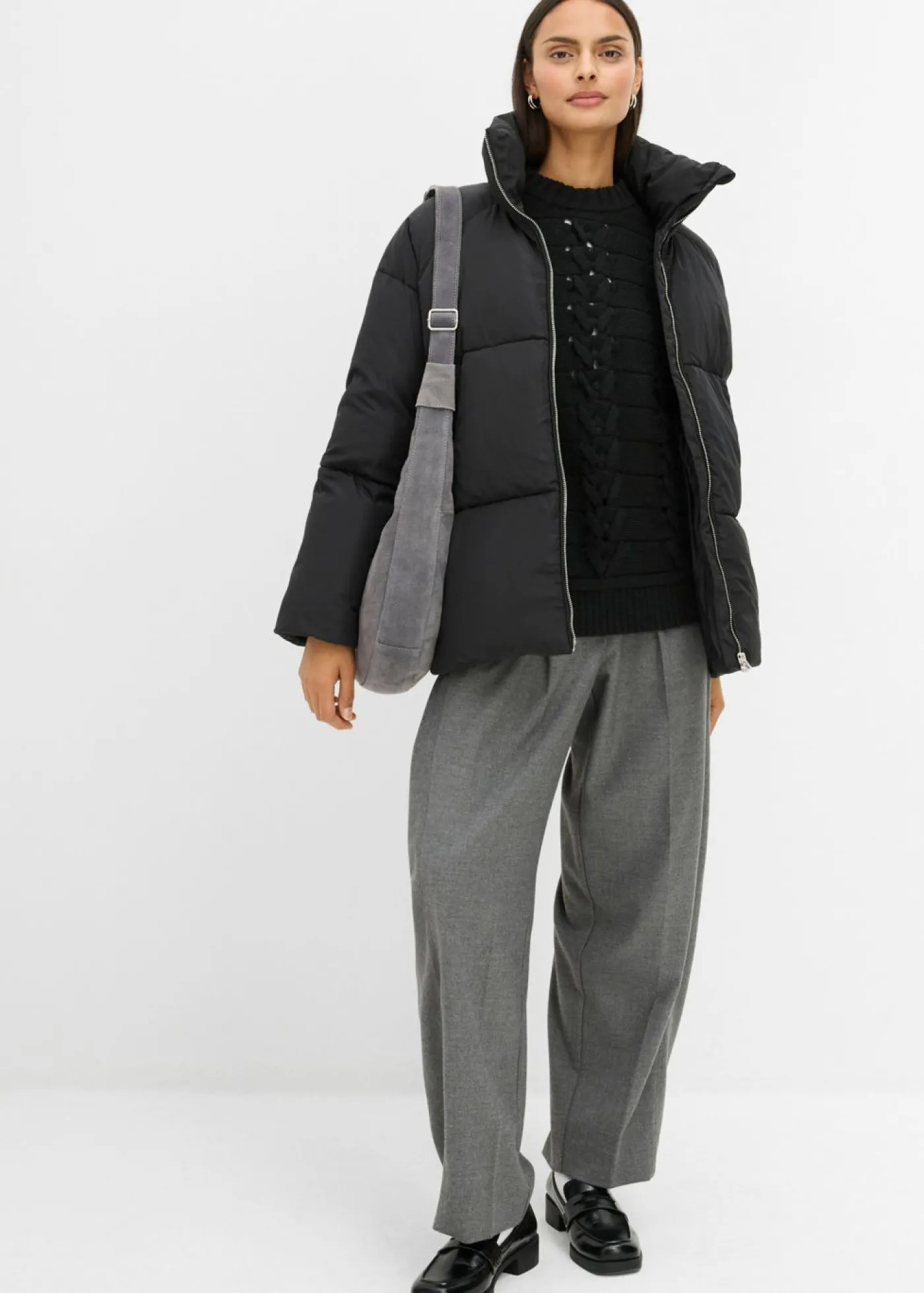bonprix bonprix Chaqueta acolchada Negro Hot