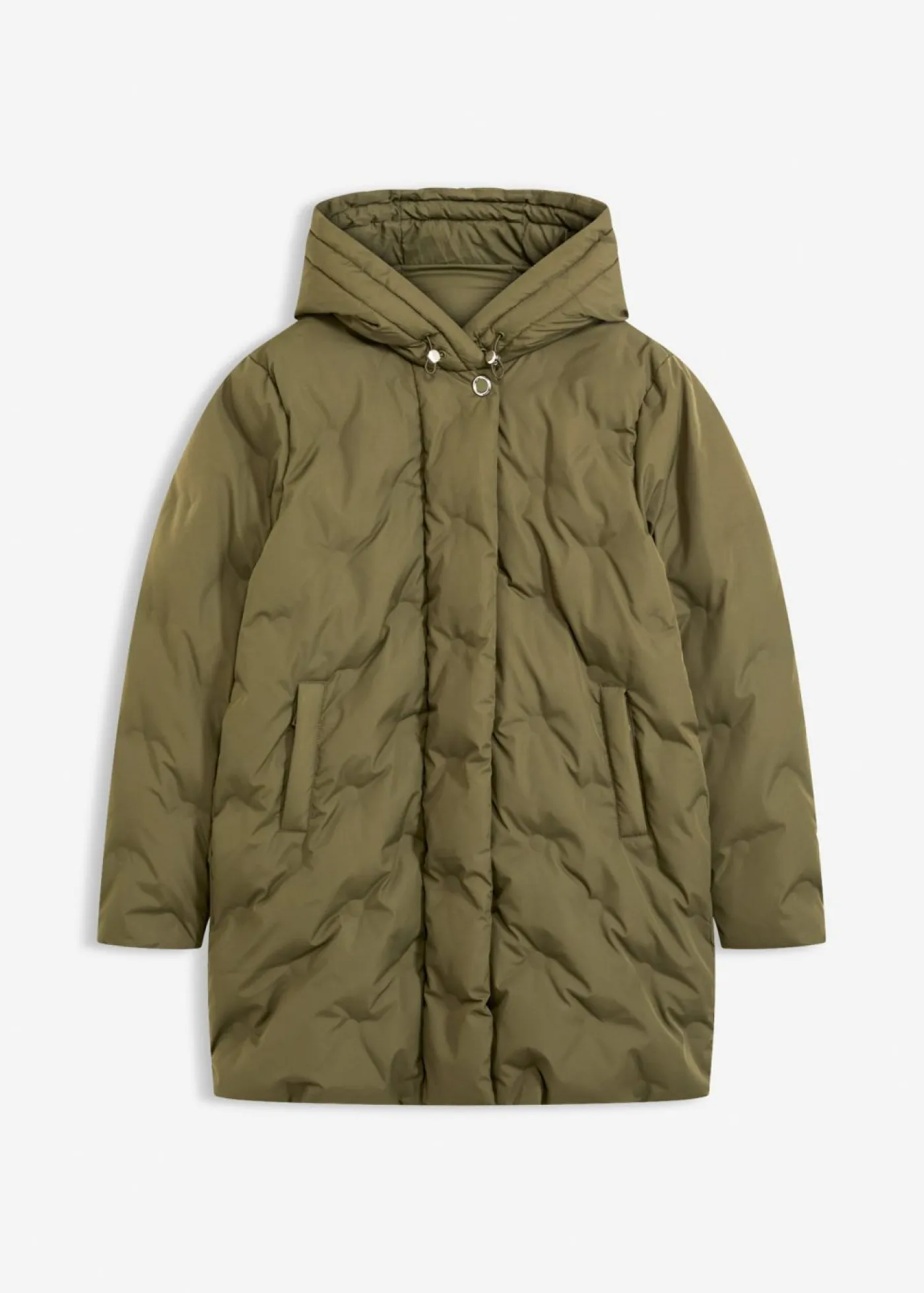 bonprix bonprix Chaqueta acolchada con aspecto 2 en 1 Verde oliva oscuro Outlet