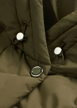 bonprix bonprix Chaqueta acolchada con aspecto 2 en 1 Verde oliva oscuro Outlet