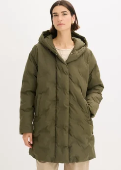 bonprix bonprix Chaqueta acolchada con aspecto 2 en 1 Verde oliva oscuro Outlet