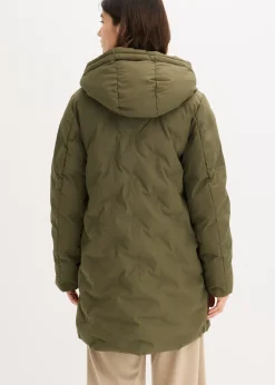 bonprix bonprix Chaqueta acolchada con aspecto 2 en 1 Verde oliva oscuro Outlet