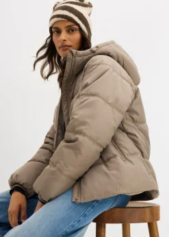 bonprix bonprix Chaqueta acolchada con corte holgado Verde oliva claro Sale
