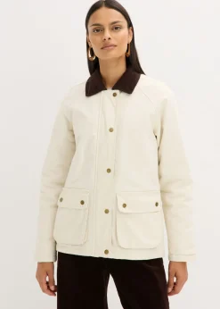 bonprix bonprix Chaqueta acolchada de sarga Beige natural