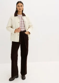 bonprix bonprix Chaqueta acolchada de sarga Beige natural
