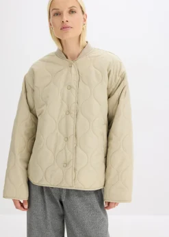 bonprix bonprix Chaqueta acolchada ultraligera con corte holgado Verde aceite Sale