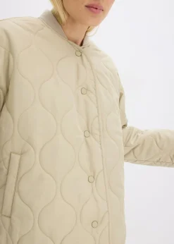 bonprix bonprix Chaqueta acolchada ultraligera con corte holgado Verde aceite Sale