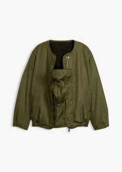bonprix bonprix Chaqueta bomber reversible 4 en 1 con inserto de porteo Verde oliva oscuro-azul marino