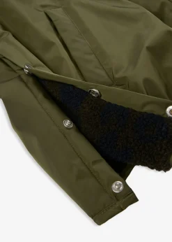 bonprix bonprix Chaqueta bomber reversible 4 en 1 con inserto de porteo Verde oliva oscuro-azul marino