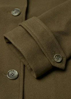 bonprix bonprix Chaqueta con aspecto de lana Verde oliva oscuro Hot