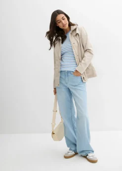 bonprix bonprix Chaqueta con cuello alto gris piedra Sale
