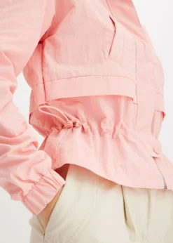 bonprix bonprix Chaqueta corta con cordón ajustable en la cintura rosa pálido Online