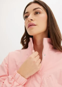 bonprix bonprix Chaqueta corta con cordón ajustable en la cintura rosa pálido Online