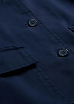 bonprix bonprix Chaqueta corta de entretiempo de mezcla de algodón orgánico elástico Azul marino New