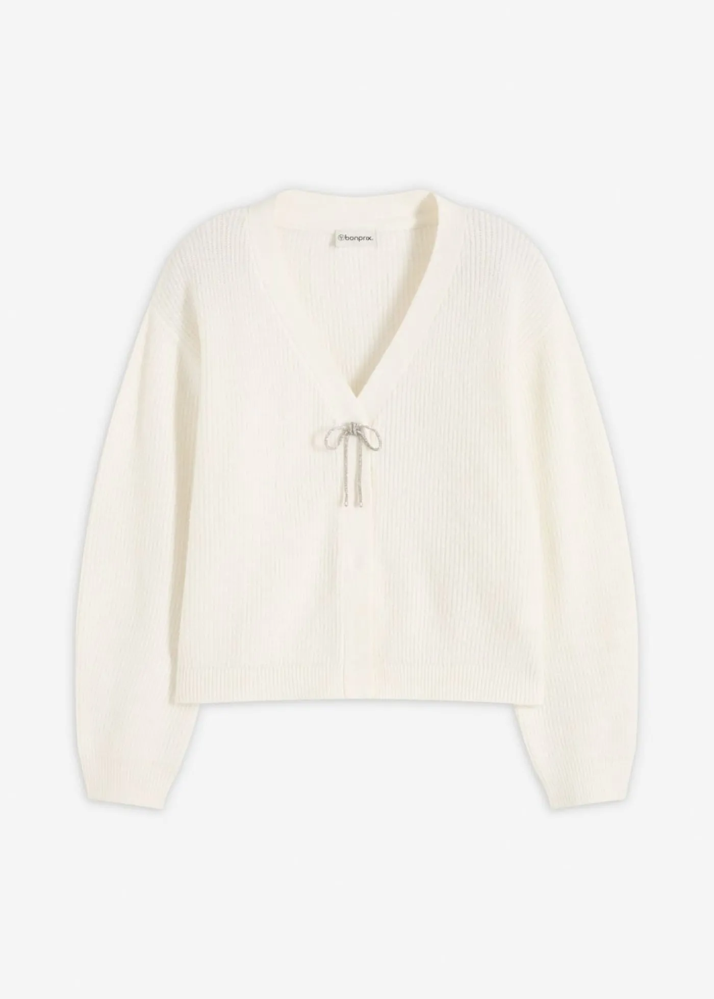 bonprix bonprix Chaqueta corta de punto Blanco lana Hot