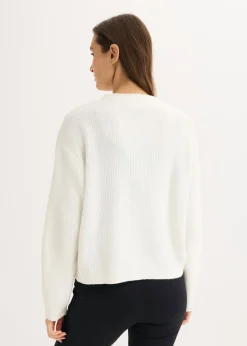 bonprix bonprix Chaqueta corta de punto Blanco lana Hot