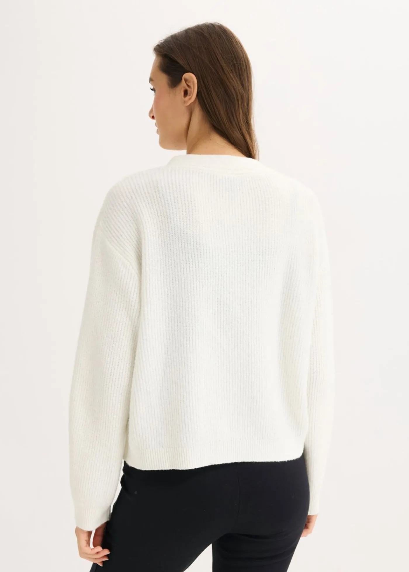 bonprix bonprix Chaqueta corta de punto Blanco lana Hot
