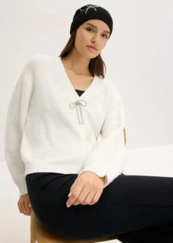 bonprix bonprix Chaqueta corta de punto Blanco lana Hot