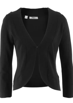 bonprix bonprix Chaqueta corta de punto con viscosa Negro Clearance