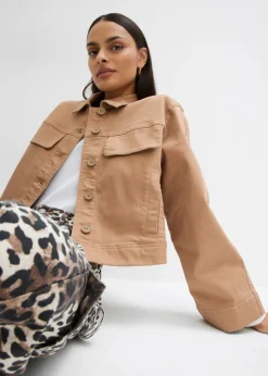 bonprix bonprix Chaqueta corta de sarga Camel New