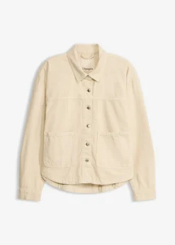 bonprix bonprix Chaqueta de algodón puro Arena claro Clearance