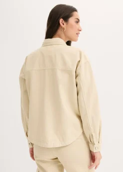 bonprix bonprix Chaqueta de algodón puro Arena claro Clearance
