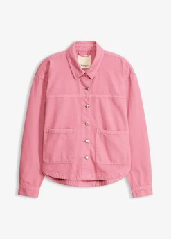 bonprix bonprix Chaqueta de algodón puro Malva Discount