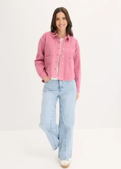 bonprix bonprix Chaqueta de algodón puro Malva Discount