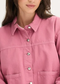 bonprix bonprix Chaqueta de algodón puro Malva Discount