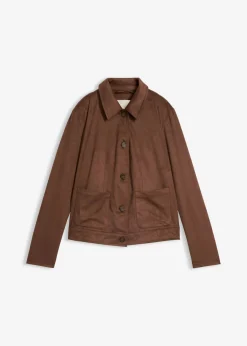 bonprix bonprix Chaqueta de ante sintético marrón Online