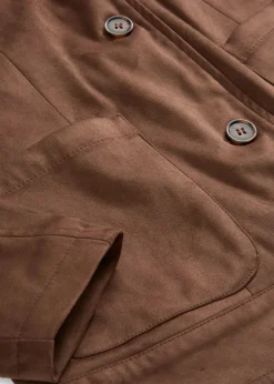 bonprix bonprix Chaqueta de ante sintético marrón Online