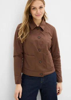 bonprix bonprix Chaqueta de ante sintético marrón Online