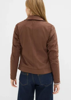bonprix bonprix Chaqueta de ante sintético marrón Online