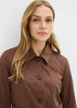bonprix bonprix Chaqueta de ante sintético marrón Online