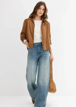 bonprix bonprix Chaqueta de ante sintético Caramelo Hot