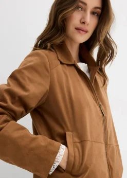 bonprix bonprix Chaqueta de ante sintético Caramelo Hot