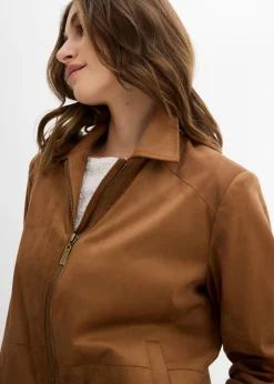 bonprix bonprix Chaqueta de ante sintético Caramelo Hot