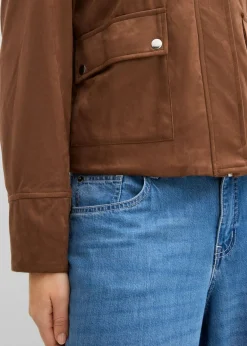bonprix bonprix Chaqueta de ante sintético Marrón castaño Best