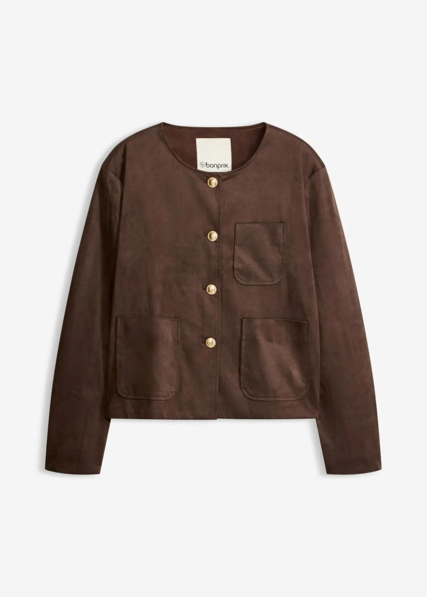 bonprix bonprix Chaqueta de ante sintético Marrón oscuro Best