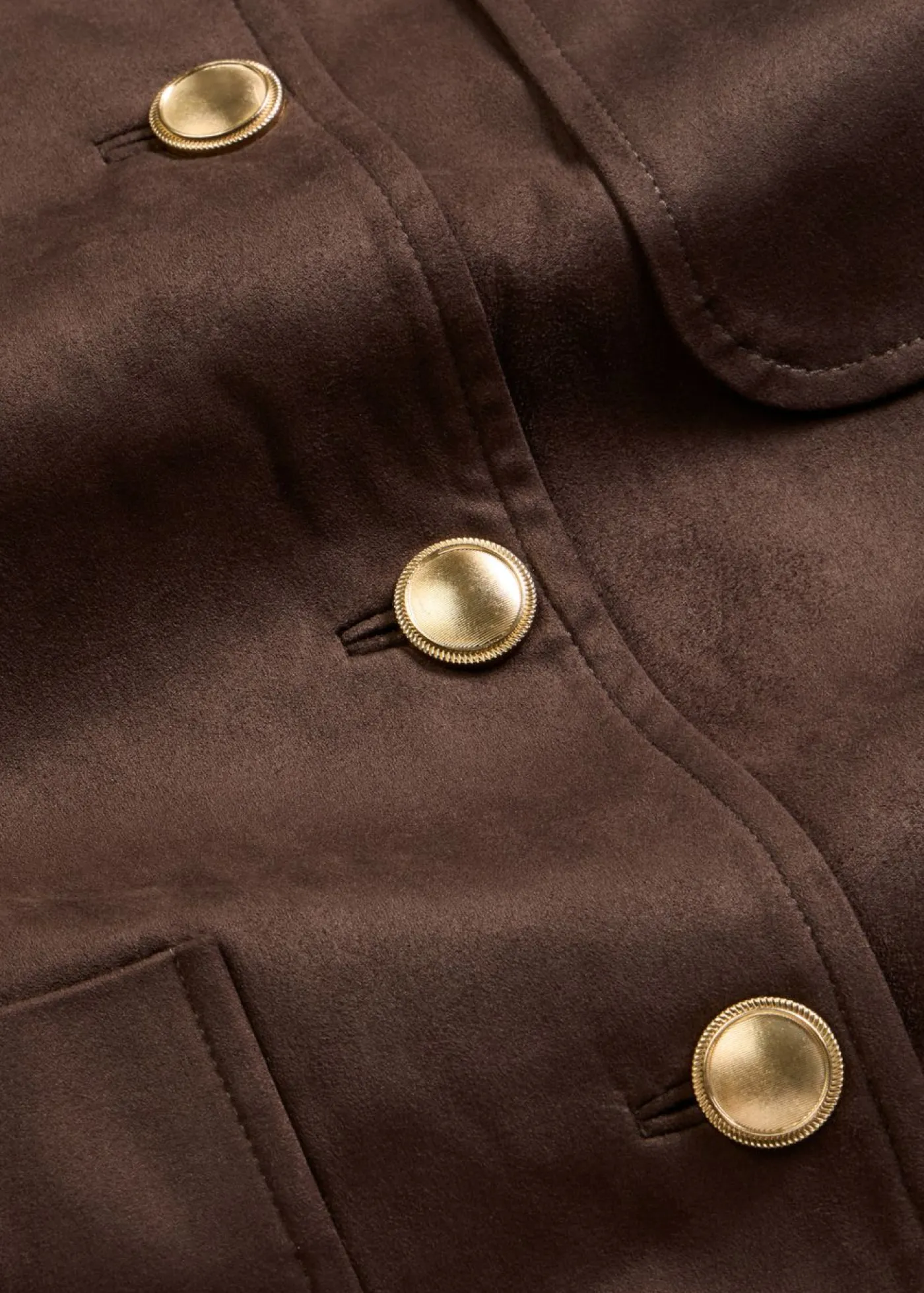 bonprix bonprix Chaqueta de ante sintético Marrón oscuro Best