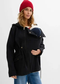 bonprix bonprix Chaqueta de chándal 3 en 1 para el embarazo y después, con inserto para bebé Negro New