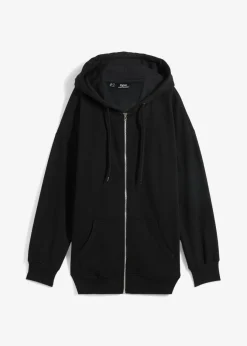 bonprix bonprix Chaqueta de chándal con capucha Negro Clearance