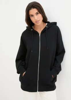 bonprix bonprix Chaqueta de chándal con capucha Negro Clearance