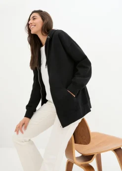 bonprix bonprix Chaqueta de chándal con capucha Negro Clearance