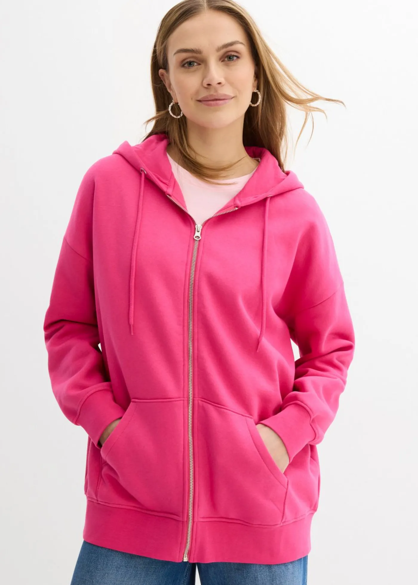 bonprix bonprix Chaqueta de chándal con capucha Pink lady New